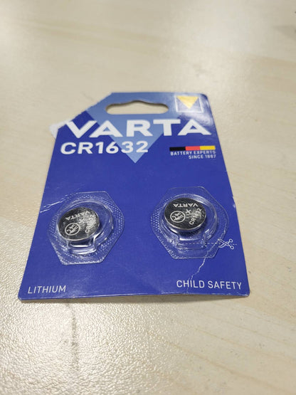 274674 - VARTA Bateri CR1632 me qeliza butonash, 2 copë, qeliza litiumi në formë monedhe, 3V, paketim rezistent ndaj fëmijëve, për pajisje të vogla elektronike - çelësa makine, telekomanda, peshore