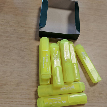 274515 - FABER-CASTELL Kuti me 10 shënjues fluoreshentë Textliner 46, të verdhë