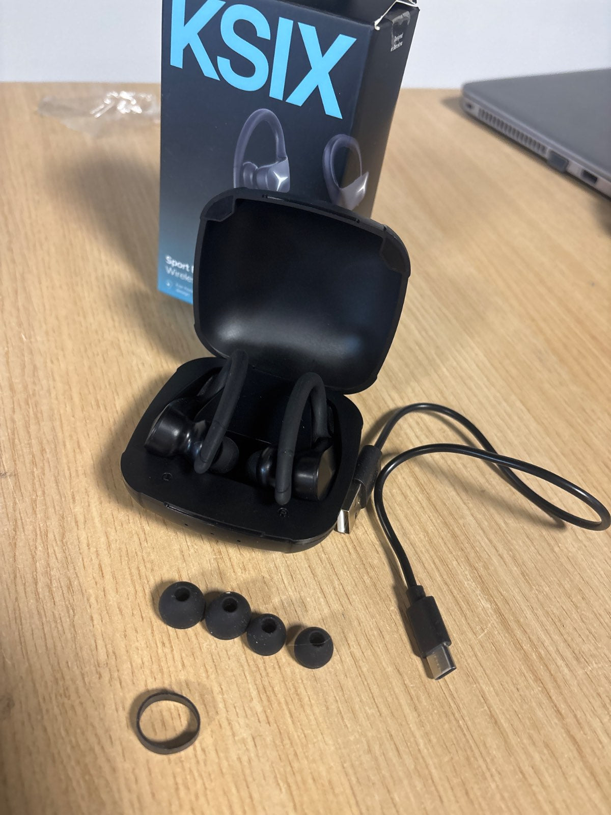 273198 - KSIX Kufje sportive pa tel Sport Buds 2, Bluetooth 5.1, mikrofon, rezistente ndaj djersës për thirrje, muzikë, TV dhe PC