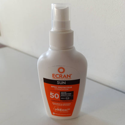 318818 - ECRAN® Sprej Hidratues Mbrojtës, SPF 50, Madhësi udhëtimi, Teknologjia vitEox80, Vitamina E