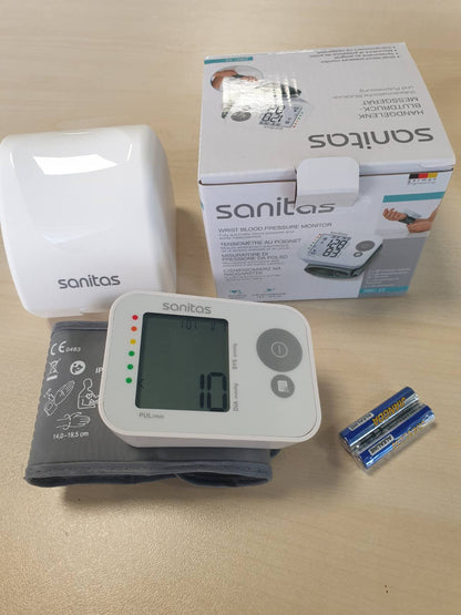 317064 - SANITAS Monitor presioni i gjakut SBC 22 për kyçin e dorës, matje automatike e presionit të gjakut dhe pulsit, funksion paralajmërues për aritmi