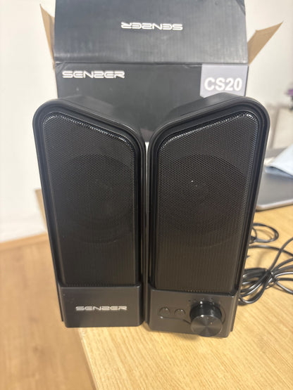 273838 - SENZER CS20 Altoparlant për PC, Altoparlantë Soundbar për Lojëra Bluetooth me Fuqi USB për PC (Pa Jack 3.5 mm)
