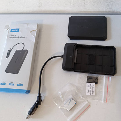274619 - BENFEI Kuti e Jashtme për Disqe të Forta 2.5", USB 3.2 Gen 1 5Gbps për HDD dhe SSD SATA 2.5" dhe 7/9.5mm, USB-C/A 2-në-1, UASP & Trim