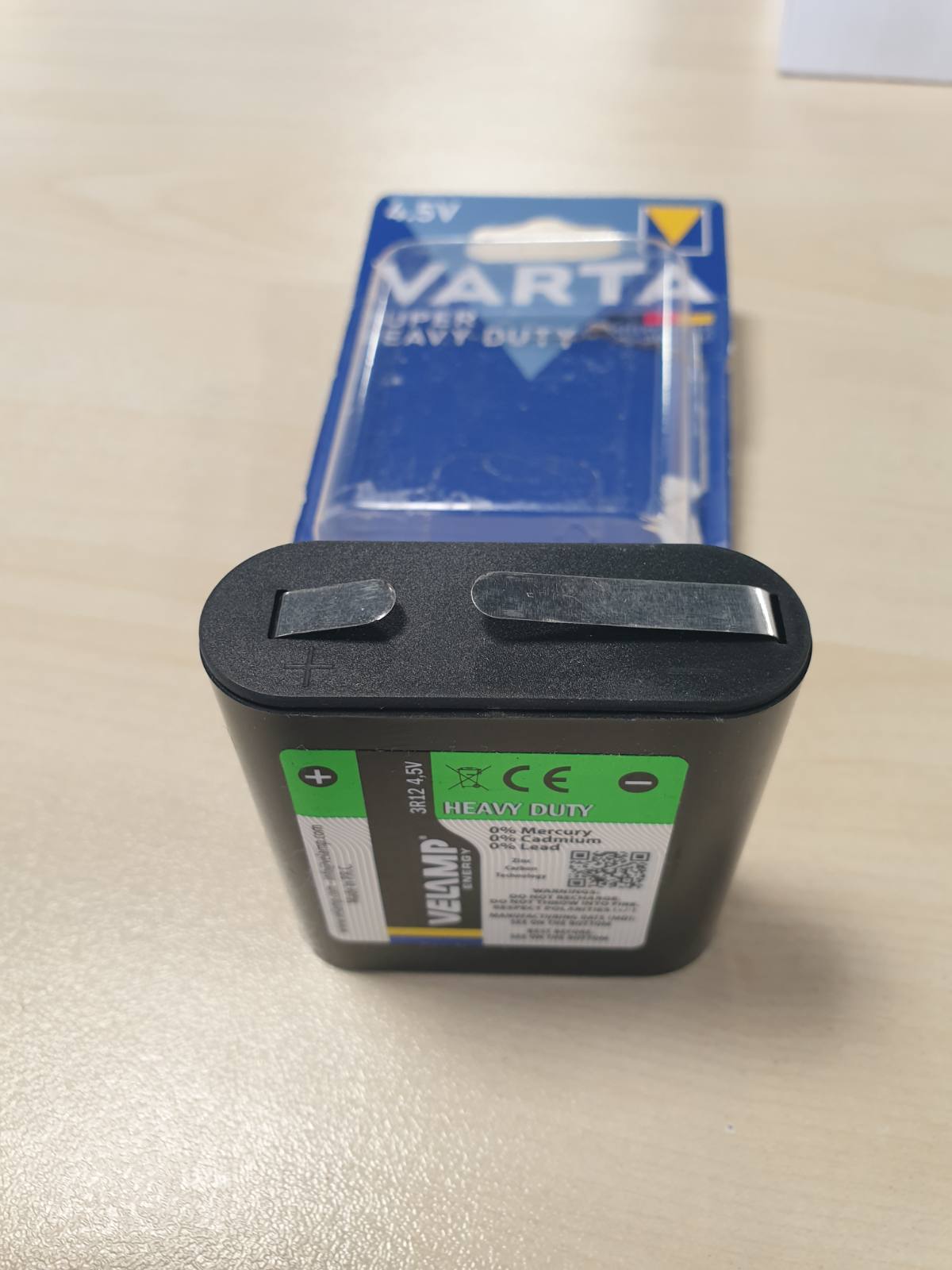 320737 - VELAMP Bateri e sheshtë 3R12 4.5V zink-karbon me 2 kontakte