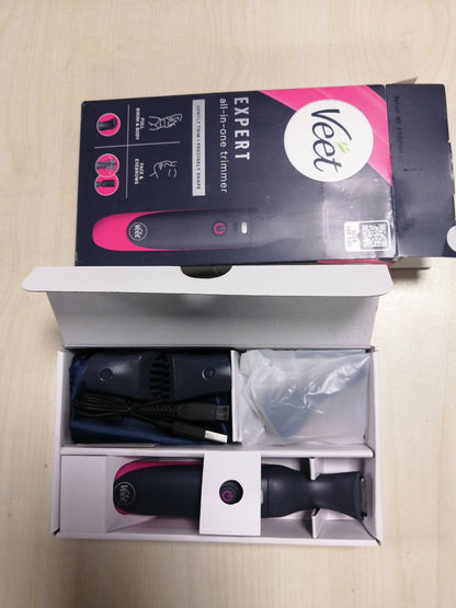 275295 - VEET - Makinë rrojeje Expert All-in-One për femra, elektrike shumëfunksionale për vijën e bikinive, fytyrën dhe vetullat, karikues USB, 100% i papërshkueshëm nga uji (IP67)
