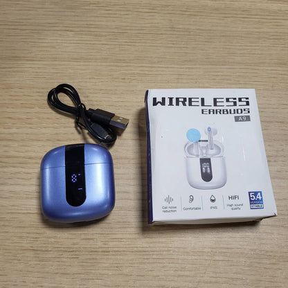274378 - JBES Kufje Bluetooth pa tel 5.4, 6 mikrofonë me anulim zhurmash, bas i fuqishëm, kohë luajtjeje 60 orë, IP5 rezistente ndaj ujit, për iPhone dhe Android (Blu)