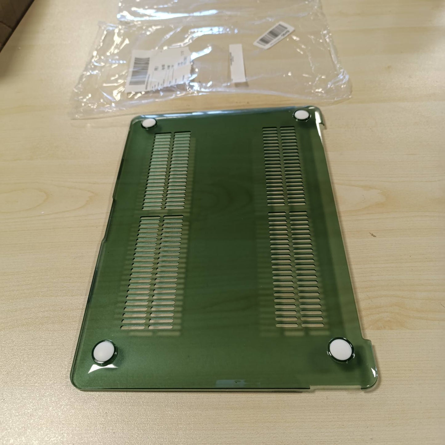277145 - FINTIE Mbrojtëse e pajtueshme me MacBook Air 13 inç M1 (A2337) / MacBook Air 13 2020/2019/2018 (A1932/A2179), Mbrojtëse plastike e lehtë, Ngjyrë kristalore jeshile mesnate