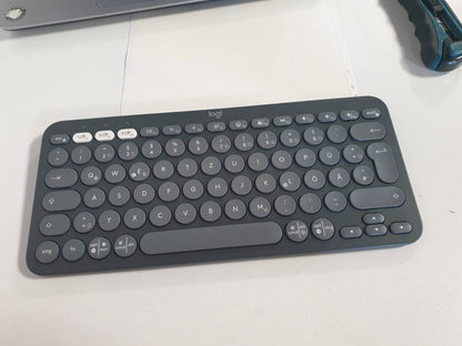 273340 - LOGITECH PEBBLE KEYS 2 K380S, TASTIERË BLUETOOTH PA TEL, E HOLLË, PORTATIVE, PËR WINDOWS, MACOS, IPADOS, ANDROID, CHROMEOS, GJERMAN QWERTZ-GRAPHITE