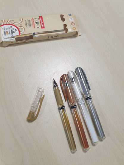 277125 - UNI-BALL Set me bojë xheli Signo Broad UM-153 4P, me rrotulla, NO1 1.0mm, ngjyra të ndryshme