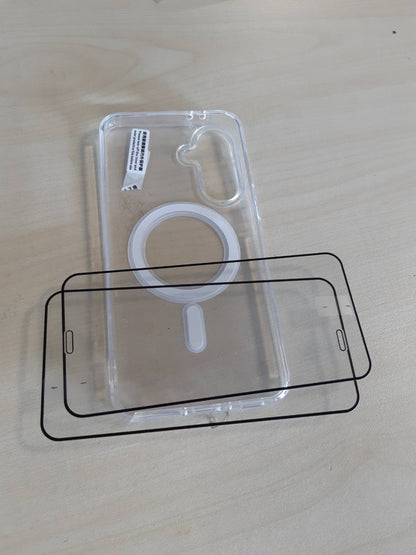 274480 - Yoedge - Mbështjellëse magnetike transparente për Samsung Galaxy A56 6.7", [E pajtueshme me MagSafe] Silikon ultra i hollë TPU + mbulesë mbrojtëse për PC, rezistente ndaj goditjeve dhe gërvishtjeve për Samsung A56
