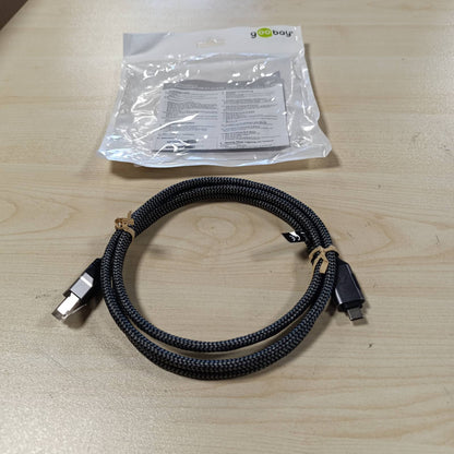 276860 - GOOBAY Kabllo 70697 USB-C në RJ45 Ethernet CAT 6, 1.5 metra, 1 Gbit/s, për lidhje të qëndrueshme interneti