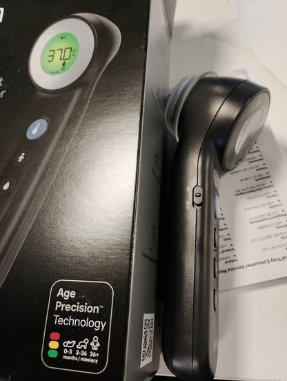 303062 - BRAUN Termometër ballit pa kontakt Sensian 7, Teknologjia Age Precision, 3-në-1, Ekran dixhital me kod ngjyrash, I përshtatshëm për foshnje dhe fëmijë, BNT400