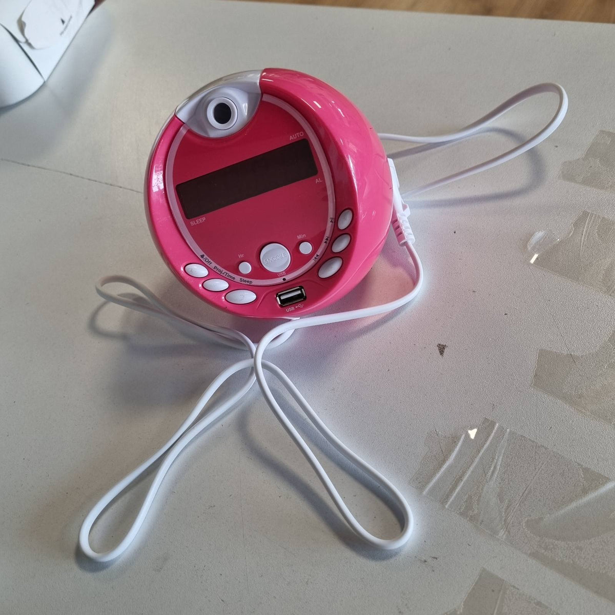 295857 - METRONIC Gulli 477018 Orë alarmi për fëmijë me MP3, USB, projeksion 180°, Rozë