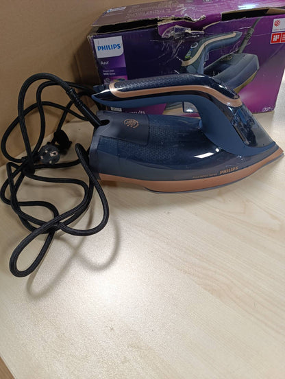 162109 - PHILIPS Azur Seria 8000, Hekur me Avull 3000W, Avull i Vazhdueshëm 85 g/min, Shtim Avulli 260 g, Teknologji OptimalTEMP, Pllakë SteamGlide Elite, Blu e Errët (DST8050/20)