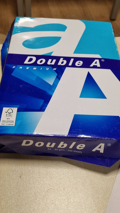 295849 - DOUBLE A Premium A4 E bardhë 80 gsm Kuti me 5 pako me 500 fletë / 2,500 fletë