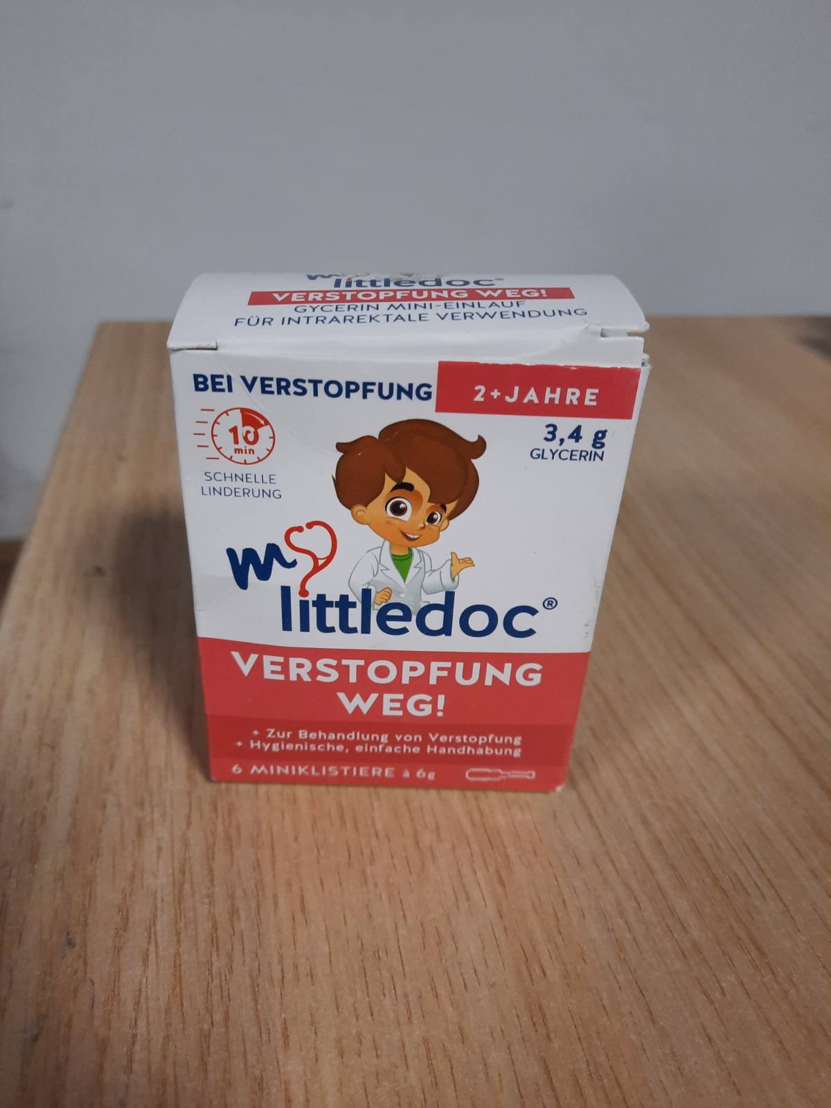 298838 - MYLITTLEDOC Lehtësim nga Kapsllëku! Mini Klizma, 6 copë, pajisje mjekësore me bazë glicerine për përdorim rektal, trajtim i kapsllëkut, higjienike, e thjeshtë, me veprim të shpejtë.