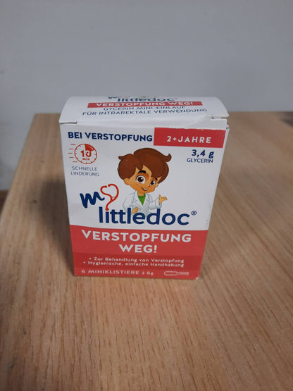 298838 - MYLITTLEDOC Lehtësim nga Kapsllëku! Mini Klizma, 6 copë, pajisje mjekësore me bazë glicerine për përdorim rektal, trajtim i kapsllëkut, higjienike, e thjeshtë, me veprim të shpejtë.