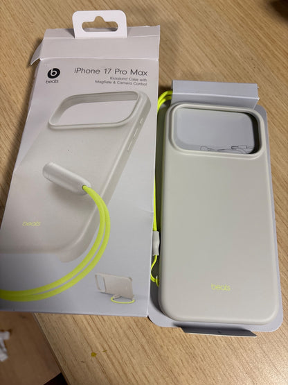 266304 - MBROJTËSE BEATS për iPhone 17 Pro Max me MagSafe, Kontroll Kamere, Mbështetëse të Integruar, Gri Gipsi