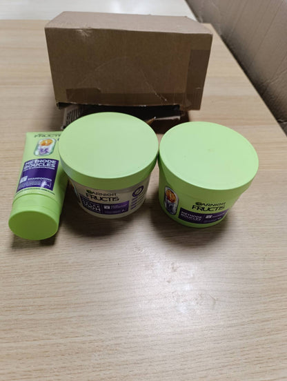 317204 - GARNIER FRUCTIS - Rutinë me 3 Produkte për Flokë Kaçurrela: Shampo, Maskë dhe Xhel Hidratues, Acid Hialuronik