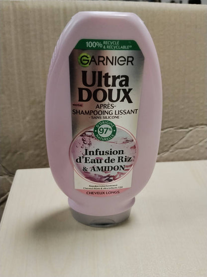 319208 - GARNIER Ultra Doux Balsam zbutës, 200ml, për flokë të padisiplinuar dhe të dëmtuar