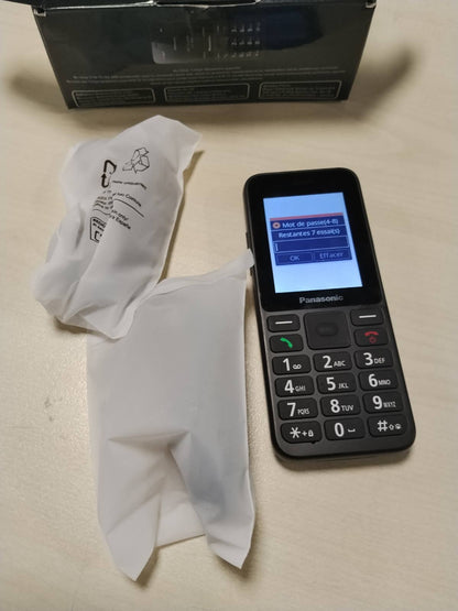 319593 - PANASONIC Telefon celular KX-TU260EXB 4G, për të moshuar, Butona të mëdhenj, IP44, USB-C, deri në 7.5 orë kohë bisede, Ekran 2.4 inç, i zi