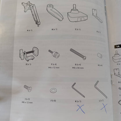 320039 - AMAZON BASICS Mbështetëse për tavolinë për monitor kompjuteri, krah monitori me sustë gazi, e rregullueshme, për monitorë deri në 27 inç (68.6 cm), e zezë