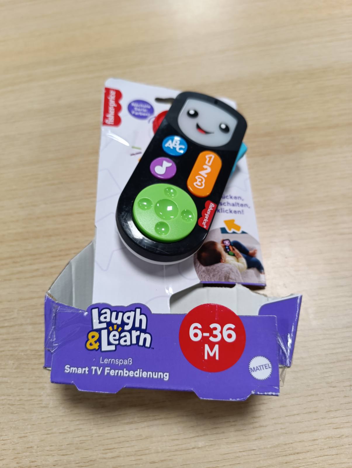 317937 - TELEKOMANDË për TV inteligjent FISHER-PRICE - Lodër elektronike me përmbajtje mësimore, drita dhe mbi 20 këngë, për fëmijë nga 6 muajsh, HGY50