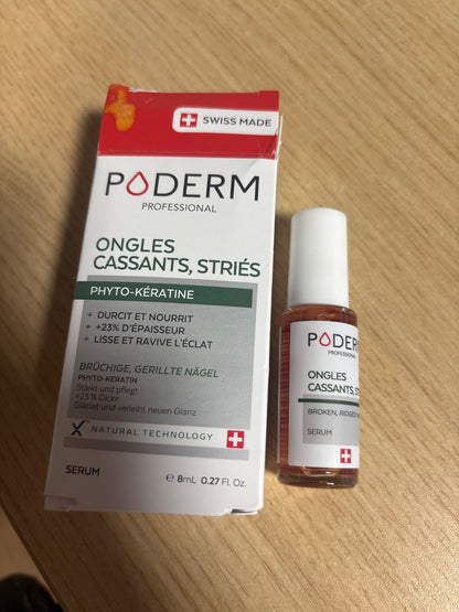 316915 - PODERM - THONJ BRITANIKË, TË RRËMUAR DHE TË STRESUAR - 8 ml (1 pako) - Trajtim me bazë bimore - Kujdes profesional për këmbët/duart
