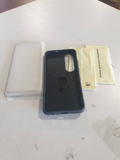 277237 - ESTH® MBËSHTJELLËSE PËR ONEPLUS NORD CE4 LITE 5G ME 2 MBROJTËSE EKRANI, MBËSHTETËSE RROTULLUESE 360°, E ZEZË