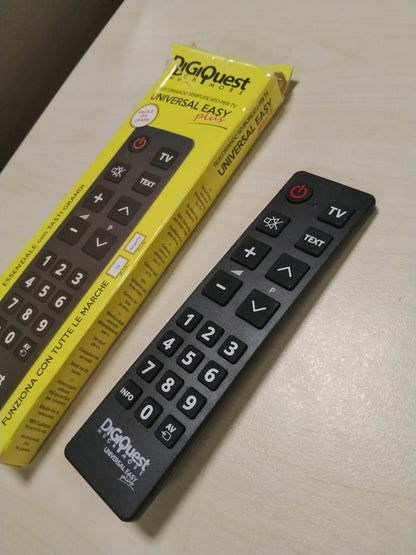 320627 - DIGIQUEST Telekomandë Easy Universal TV, Butona të mëdhenj, e lehtë për t’u përdorur