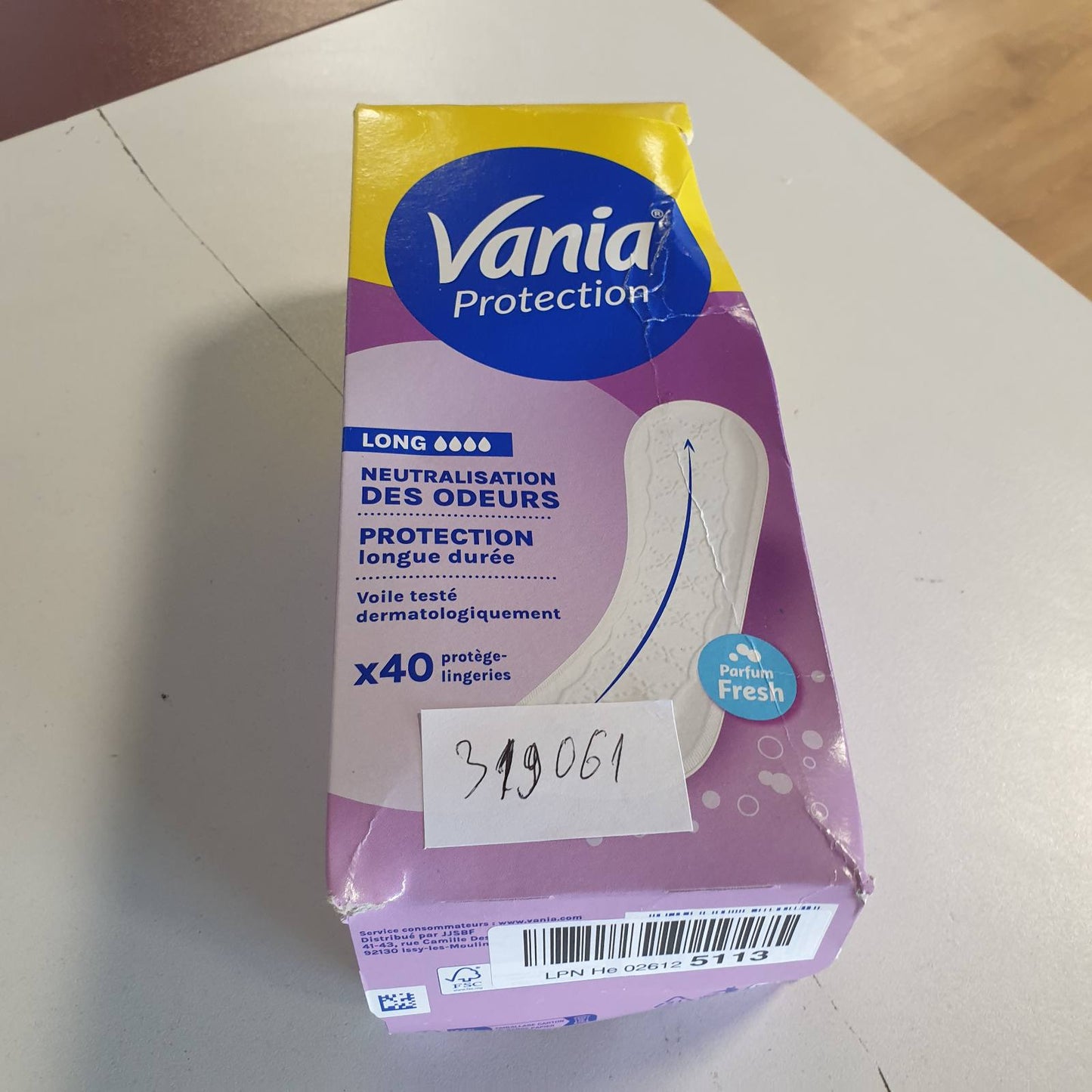 319061 - VANIA – Mbrojtëse të brendshme Long Fresh Protection, 40 copë, ultra-thithëse, aromë e lehtë, kontroll i aromës deri në 12 orë