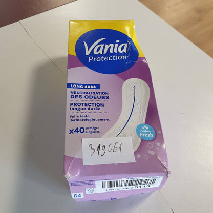 319061 - VANIA – Mbrojtëse të brendshme Long Fresh Protection, 40 copë, ultra-thithëse, aromë e lehtë, kontroll i aromës deri në 12 orë