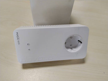 310204 - DEVOLo Adaptor Zgjerimi WiFi Magic 1, Adaptor WLAN Powerline, deri në 1,200 Mbit/s, Mesh WiFi, 2 Porta LAN, dLAN 2.0, e bardhë