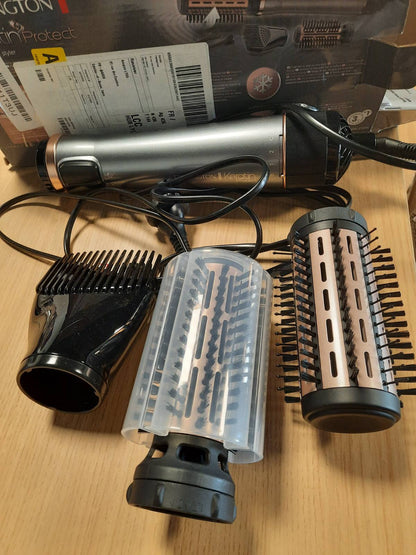315798 - REMINGTON Furçë Automatike me Ajër të Nxehtë (1000W, Qeramikë, Temperaturë e Ndryshueshme, 3 Aksesorë: 2 Furça të Rrumbullakëta 40 & 50 mm + Vëllim) AS8811