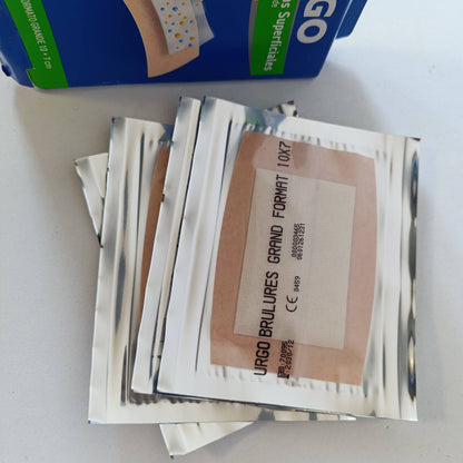 318573 - URGO Fasha sterile për Djegie dhe plagë sipërfaqësore, Format i madh, 4 fasha 10 x 7 cm