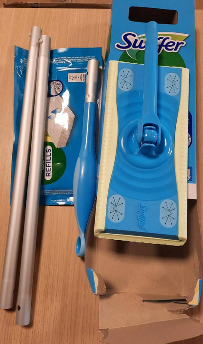 318183 - SWIFFER Set Fillestar për Mop të Lagur, 1 Mop Dyshemeje, 6 Peceta të Lagura