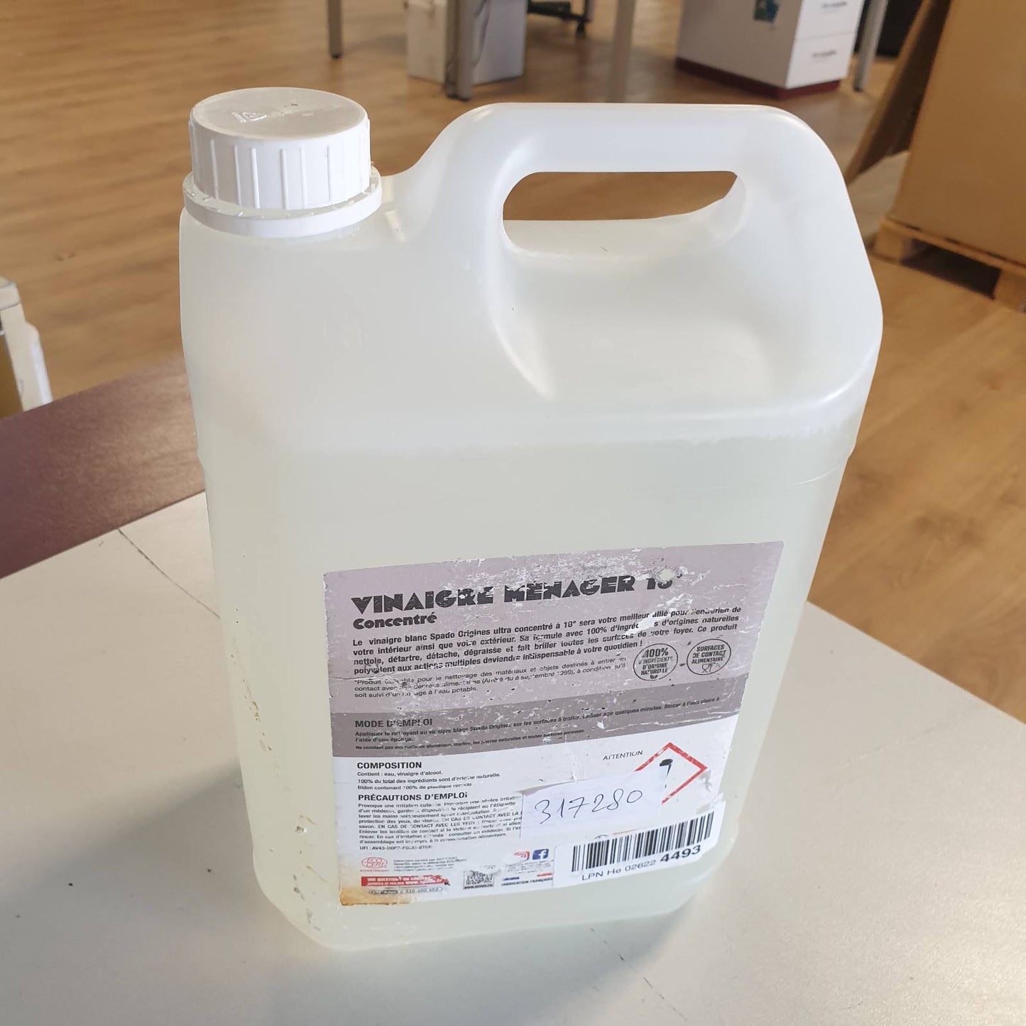 317280 - SPADO ORIGINS - Uthull e Bardhë 18° - 5L - I sigurt për kontakt me ushqimin - I certifikuar nga ECOCERT - Prodhuar në Francë