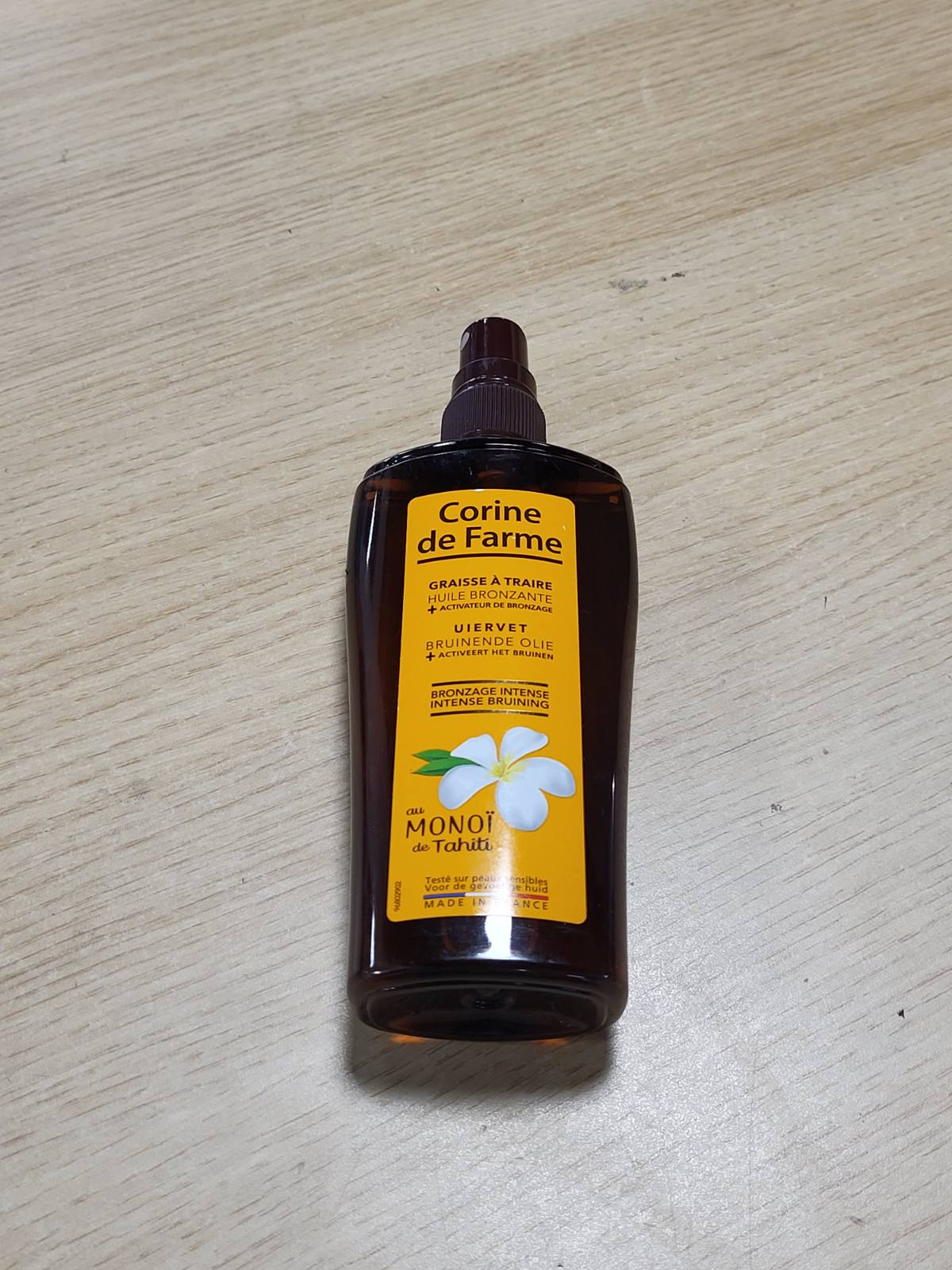 318914 - CORINE DE FARME Sprej me vaj për nxirje + aktivizues për nxirje, për lëkurë të errët ose tashmë të nxirë, me vaj Monoi Tahitian, 200 ml