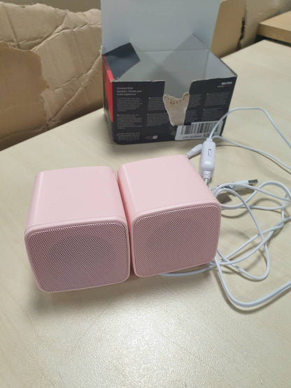 277138 - MARS GAMING MS-PRO Altoparlantë Kompaktë 10W, Rrjedhje Dinamike RGB, Altoparlantë PC me Kuti Kontrolli dhe Hyrje Jack 3.5 mm, Rozë