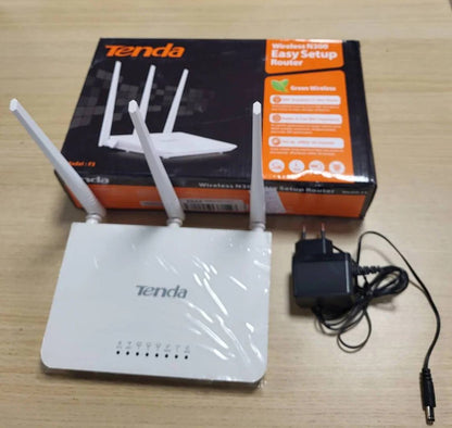 273874 - Tenda Router WiFi F3 N300, deri në 300 Mbps, 2.4 GHz, 3 Antena 5dBi, 3 Porta LAN/WAN, Kontroll Prindëror.