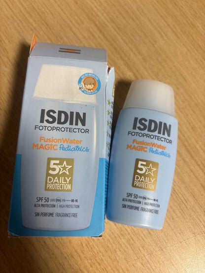 316913 - ISDIN Krem Dielli Fusion Water MAGIC Pediatrics SPF 50, Ultra i Lehtë për Fytyrën, 50 ml