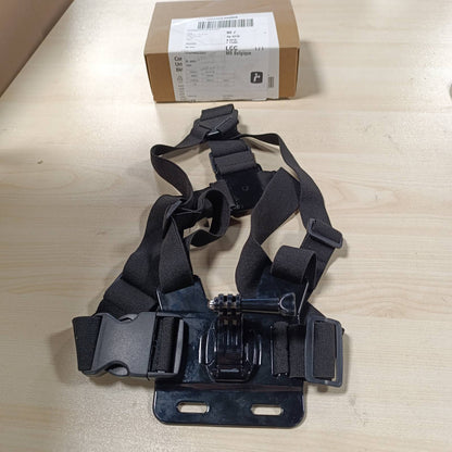 277115 - AMAZON BASICS Kit montimi me rrip të rregullueshëm për gjoksin për kamerat GoPro, i lehtë dhe i rehatshëm, i zi