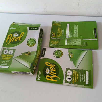 318841 - PYREL - KURTH PËR BUKURË DHE PESHQ TË ARGJENDTË - PA INSECTICIDE - Deri në 2 Muaj Mbrojtje - 5 Kurthe
