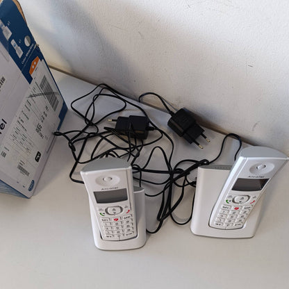 319841 - ALCATEL F530 Duo - Telefon fiks pa tel DECT, Ekran i madh, Funksion bllokimi i thirrjeve, 2 aparate - E bardhë/Gri