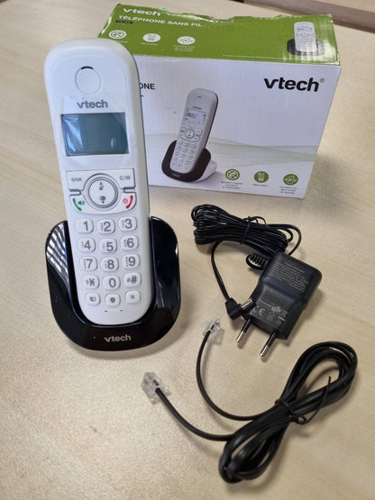 320145 - VTECH Telefon pa Tel DECT CS1500, Karikim Dyfishtë, Bllokim Thirrjesh, Identifikim Thirrësi, Ekran me Ndriçim, Tastierë