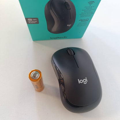 299569 - LOGITECH M240, Maus Bluetooth i Heshtur, pa Tel, Bateri 18-mujore, për Windows, macOS, ChromeOS, Grafit