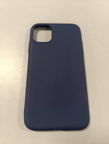 300123 - OITIYAA Mbështjellëse silikoni për iPhone 11, ultra e hollë mbrojtëse prej silikoni të lëngshëm, rezistente ndaj goditjeve, 6.1 inç, blu marine