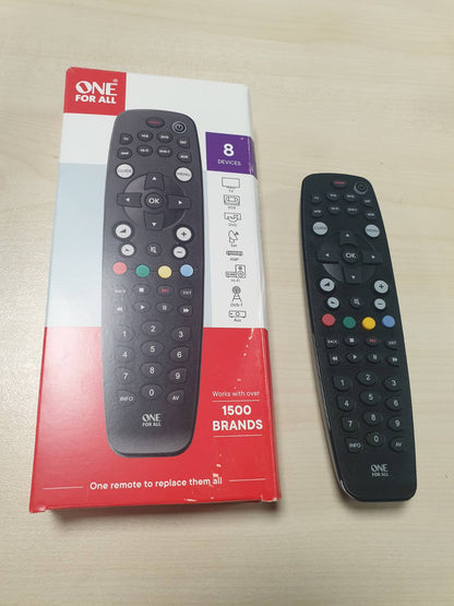267201 - OFA Telekomandë Universale 8 Një për TV, Kontrollon 8 Pajisje - Dekoder TV, DVD, Blu-ray, Pajisje Aux dhe Audio – URC2981