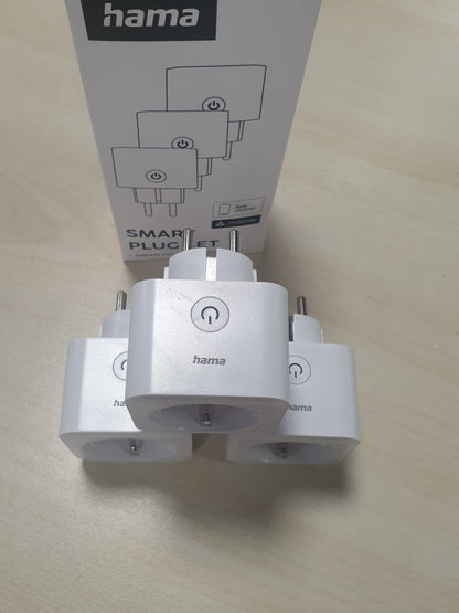 266334 - HAMA Prizë WiFi - Pako me 3 - Universale, kontrolluar nga WiFi me aplikacion dhe kontroll zanor, si kohëmatës, 3680W