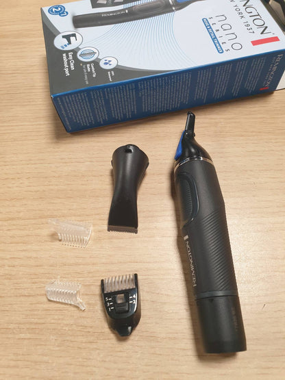 317436 - REMINGTON Makinë prerëse shumëfishe NE3870, për qime hunde, veshi, vetulla, mjekër, 2 krehëra të bashkangjitur, prerëse detajesh 1-5 mm